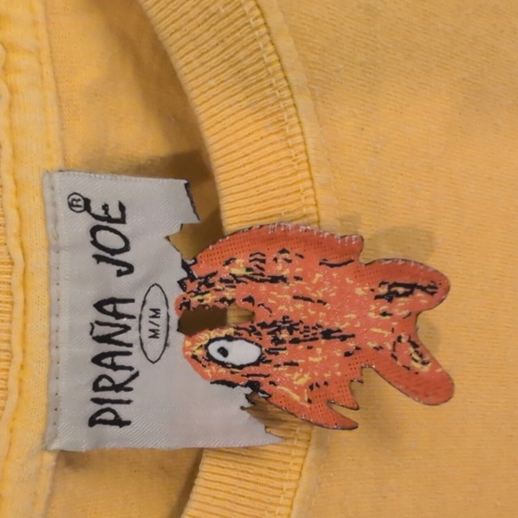 Men's Pirana Joe Aruba Graphic T‑Shirt in Yellow - Picture 2 of 6